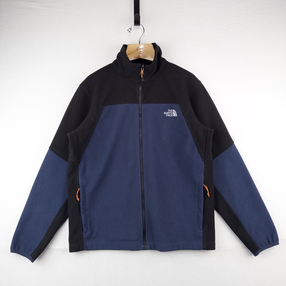 The North Face Men's Large Soft Shell Microfiber Jacket Blue Black Grey